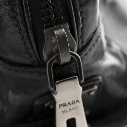 Prada Nappa Antique Bowler Black 16 of 17