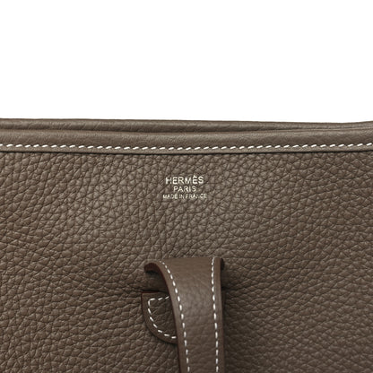 Hermes Taurillon Clemence Evelyne III PM Etoupe 7 of 10