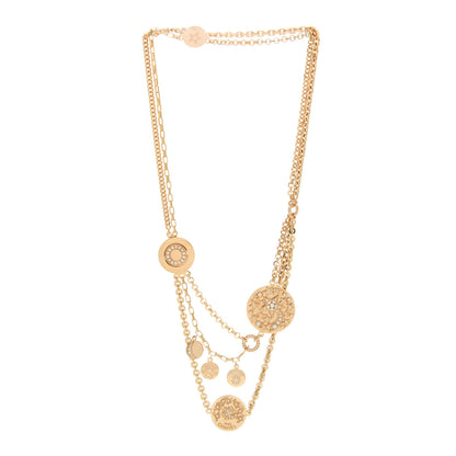 Chanel 18K Yellow Gold Diamond Camellia Comete Multi Chain Necklace 2 of 3