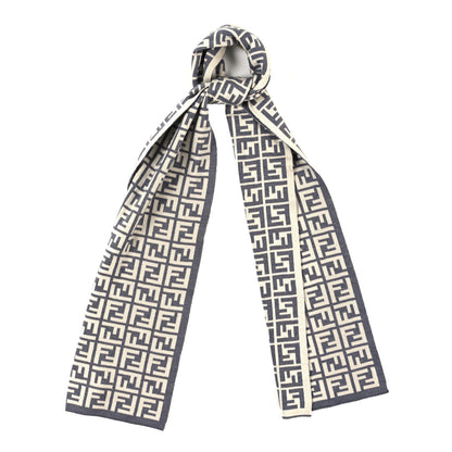 Fendi Wool FF Scarf White Grey 1 of 3