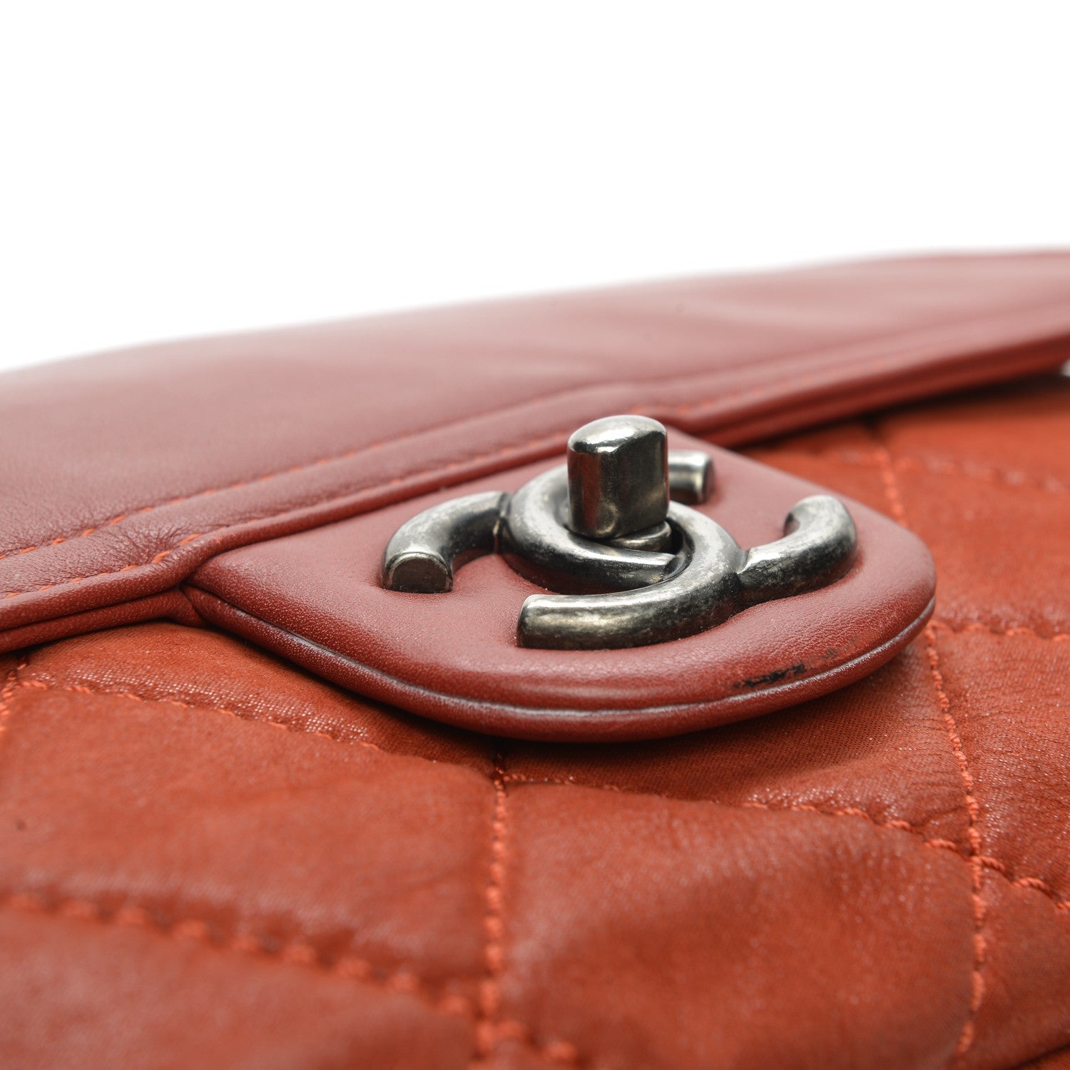 Chanel Iridescent Calfskin Medium In the Mix Flap Red 8 of 9