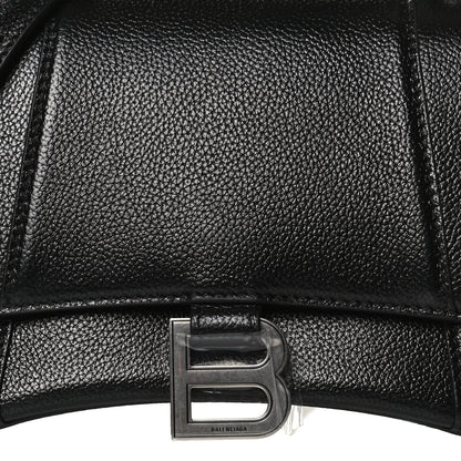 Balenciaga Grained Calfskin Small Hourglass Top Handle Bag Black 6 of 16