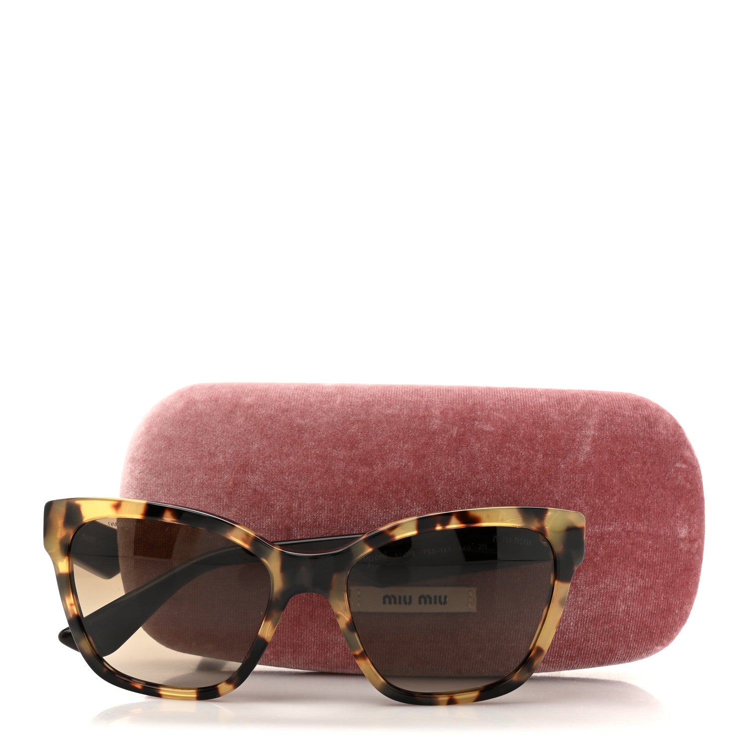Miu Miu Acetate Crystal Cat Eye SMU07R Sunglasses Tortoise 7 of 7