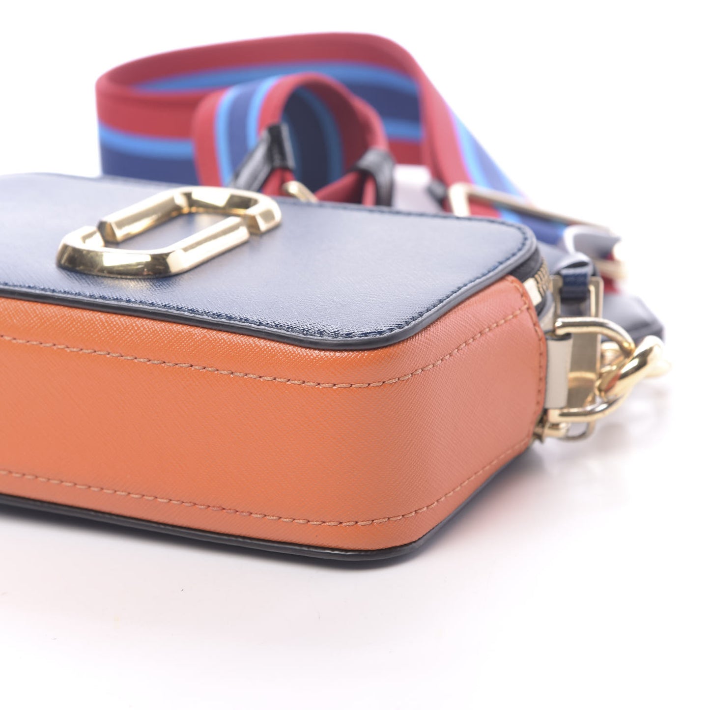 Saffiano Small Snapshot Camera Bag Navy Multicolor