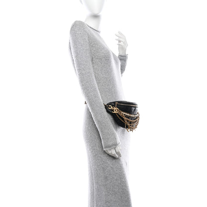 Chanel Lambskin Quilted All About Chains Waist Belt Bag Black 2 of 10