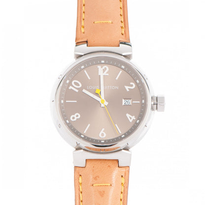 Louis Vuitton Stainless Steel Vachetta 39mm Tambour Quartz Watch Champagne 1 of 10
