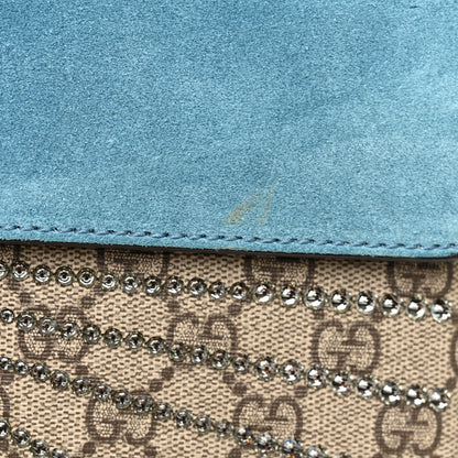 Gucci GG Supreme Monogram Angry Cat Embroidered Medium Dionysus Shoulder Bag Beige Ultramarine 14 of 19