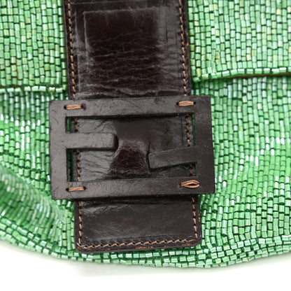 Fendi Beaded Baguette Green 10 of 20