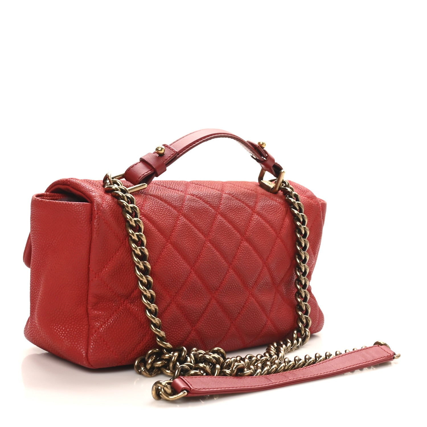 Chanel Iridescent Caviar Quilted Medium Chic Quilt Flap Red 3 of 10