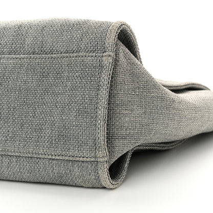 Chanel Woven Straw Raffia Large Deauville Tote Grey 10 of 12