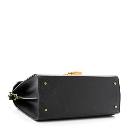 Saint Laurent Grain de Poudre Medium Classic Monogram Cassandra Top Handle Black 4 of 10