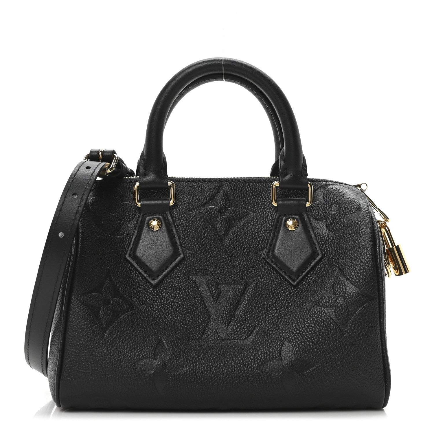 Louis Vuitton Empreinte Monogram Giant Speedy Bandouliere 20 Black 1 of 12