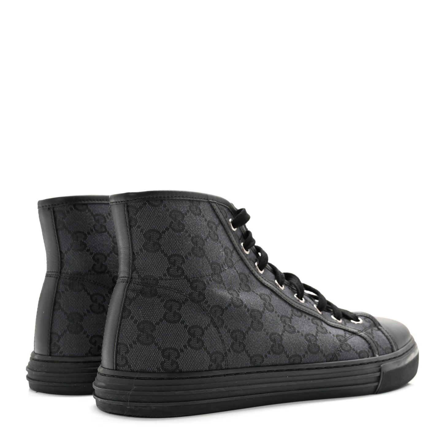 Monogram Mens High Top Sneakers 9 Black