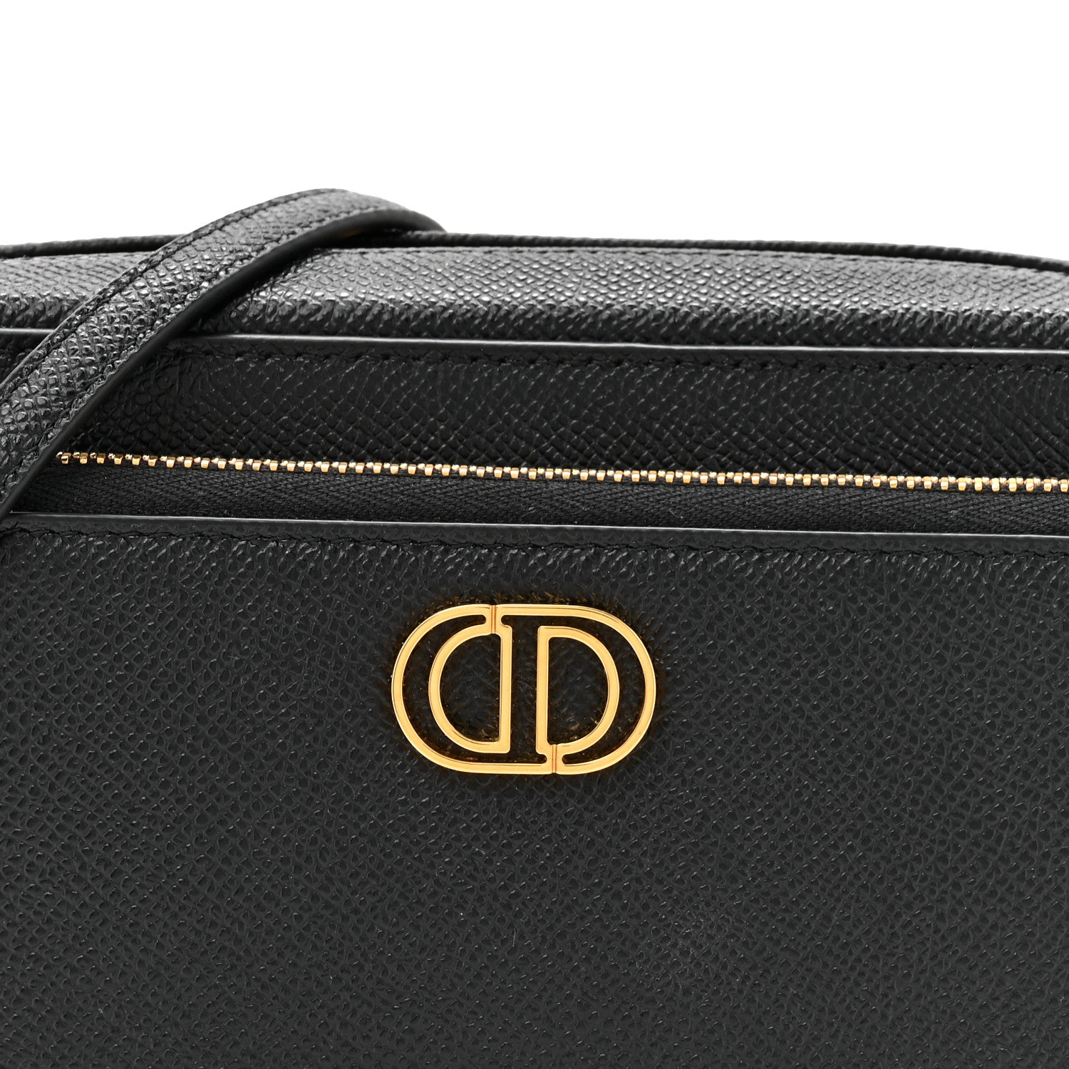 Christian Dior Grained Calfskin Caro Double Pouch Black 7 of 9