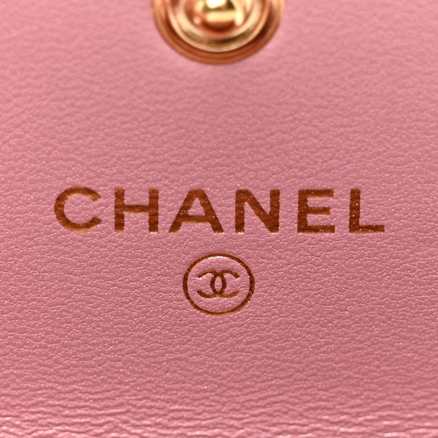 Chanel Metallic Lambskin Quilted Boy Card Holder Wallet Pink 6 of 11