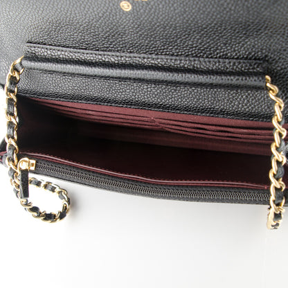 Chanel Caviar Quilted Wallet On Chain WOC Black 5 of 8