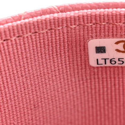 Chanel Caviar Quilted Flap Card Holder Wallet Pink 8 of 10