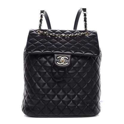Chanel Lambskin Quilted Large Urban Spirit Backpack Black 1 of 7