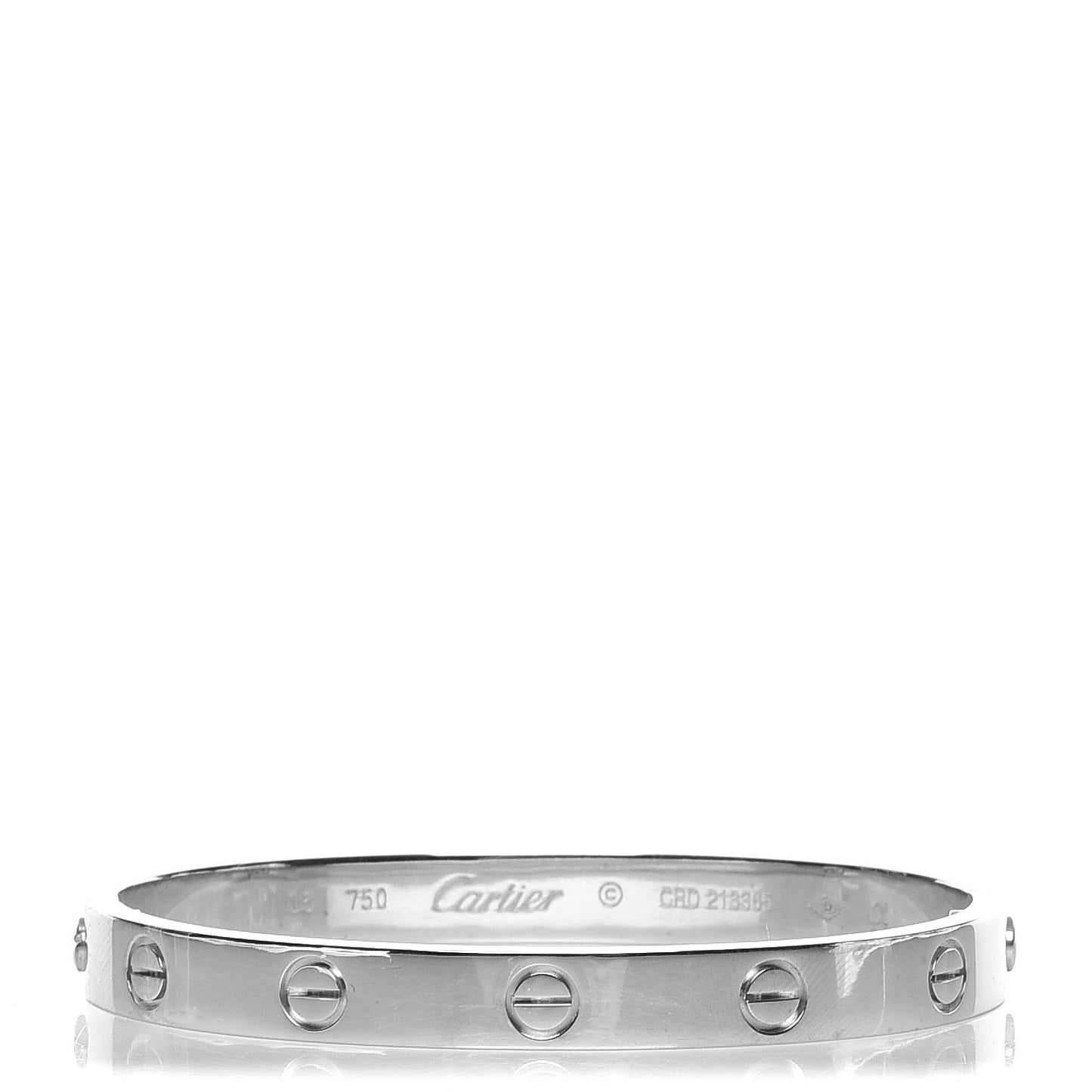 18K White Gold LOVE Bracelet 15