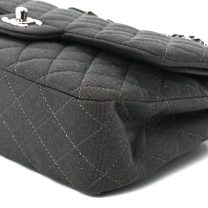 Chanel Jersey Quilted Medium Double Flap Grey 11 of 12