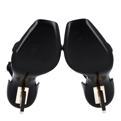 Saint Laurent Patent Calfskin Opyum 110 Sandals 35 Black Gold 9 of 11