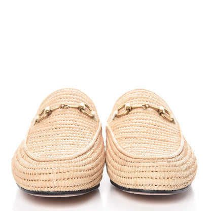 Gucci Raffia Womens Princetown Slippers 37 Naturale Sand Storm 2 of 8