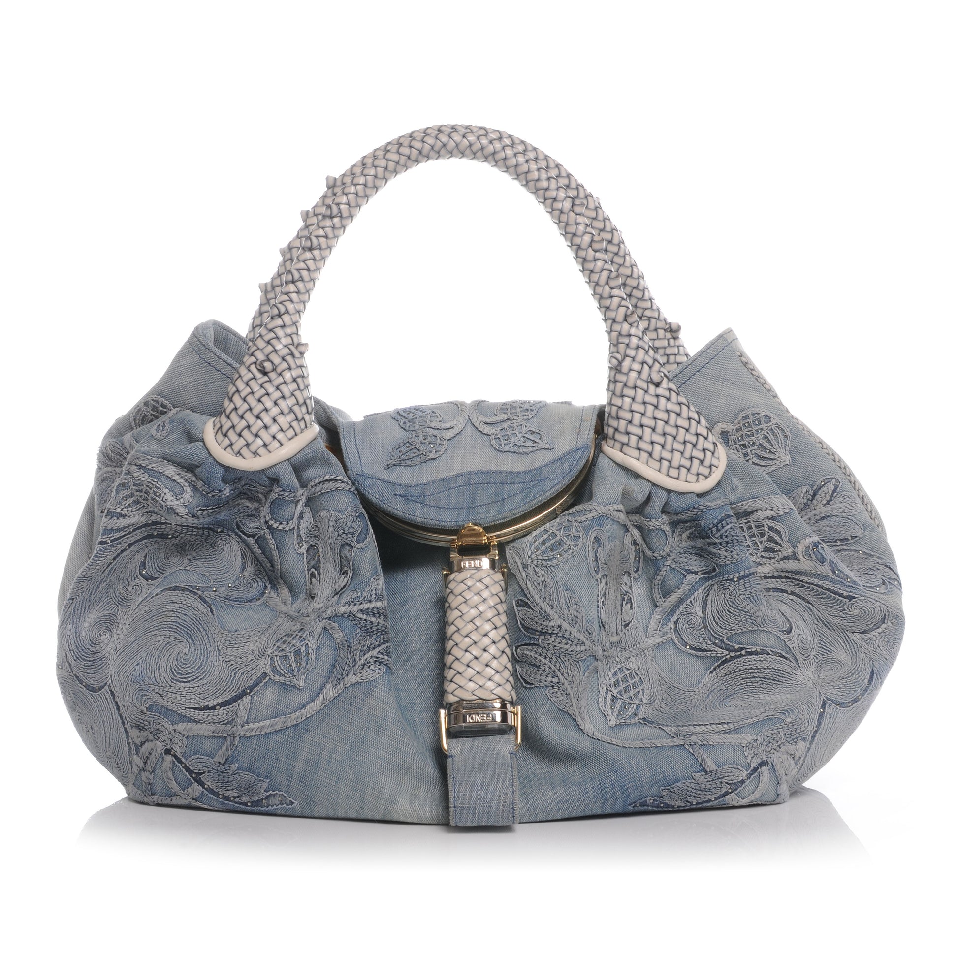 Fendi Denim Squirrel Embroidered Spy Blue 1 of 10