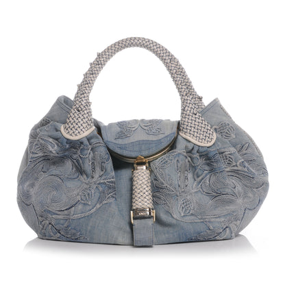 Fendi Denim Squirrel Embroidered Spy Blue 1 of 10