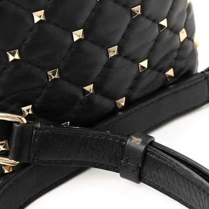 Valentino Garavani Nappa Mini Rockstud Spike Bucket Bag Black 11 of 11