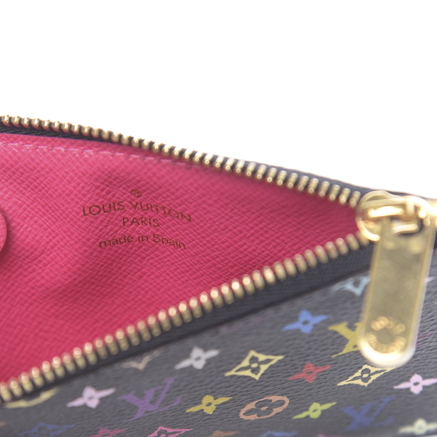 Louis Vuitton Monogram Multicolor Key Pouch Black Grenade 6 of 6