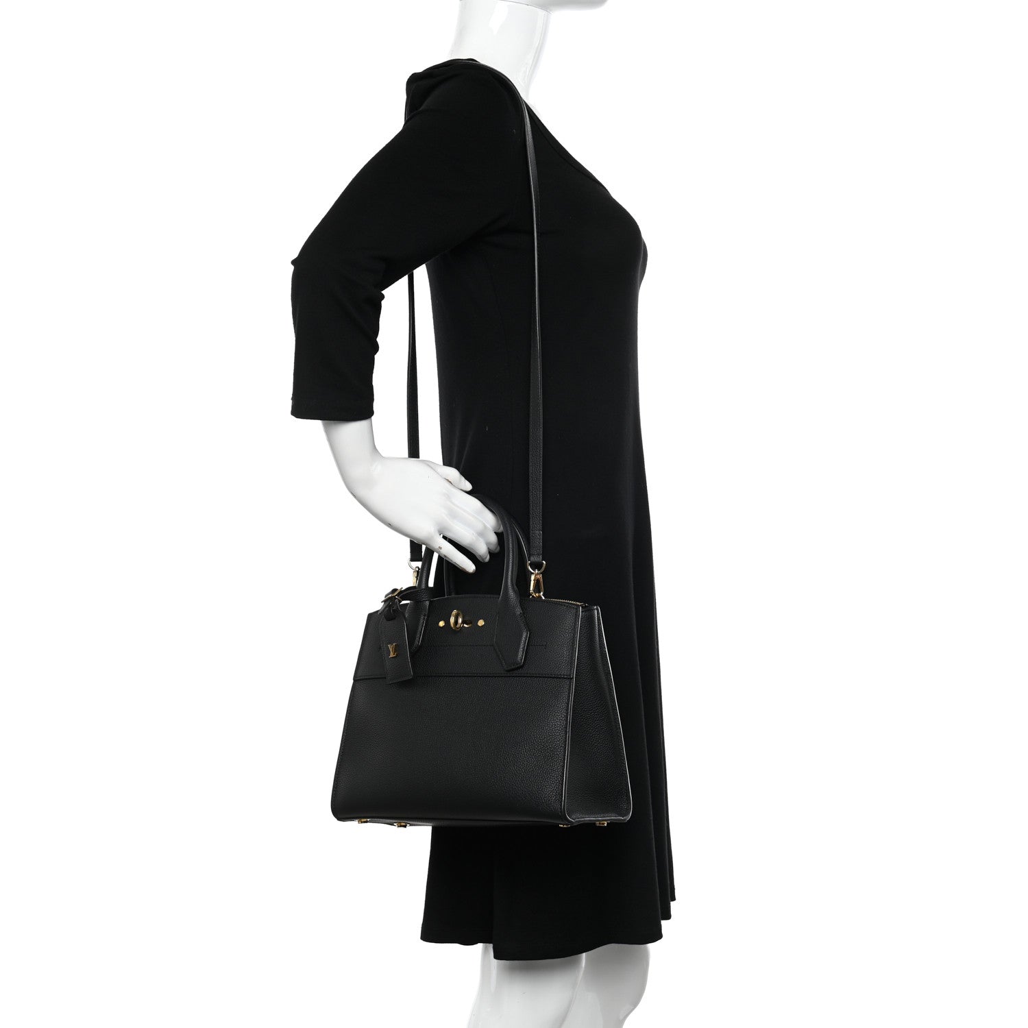 Louis Vuitton Taurillon City Steamer PM Black 2 of 14