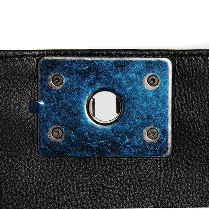 Chanel Calfskin Quilted Double Stitched Medium Boy Flap Black 6 of 8