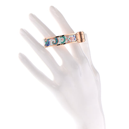 Hermes Enamel Printed Paisley From Paisley Narrow Hinged Bracelet S Miami 2 of 6