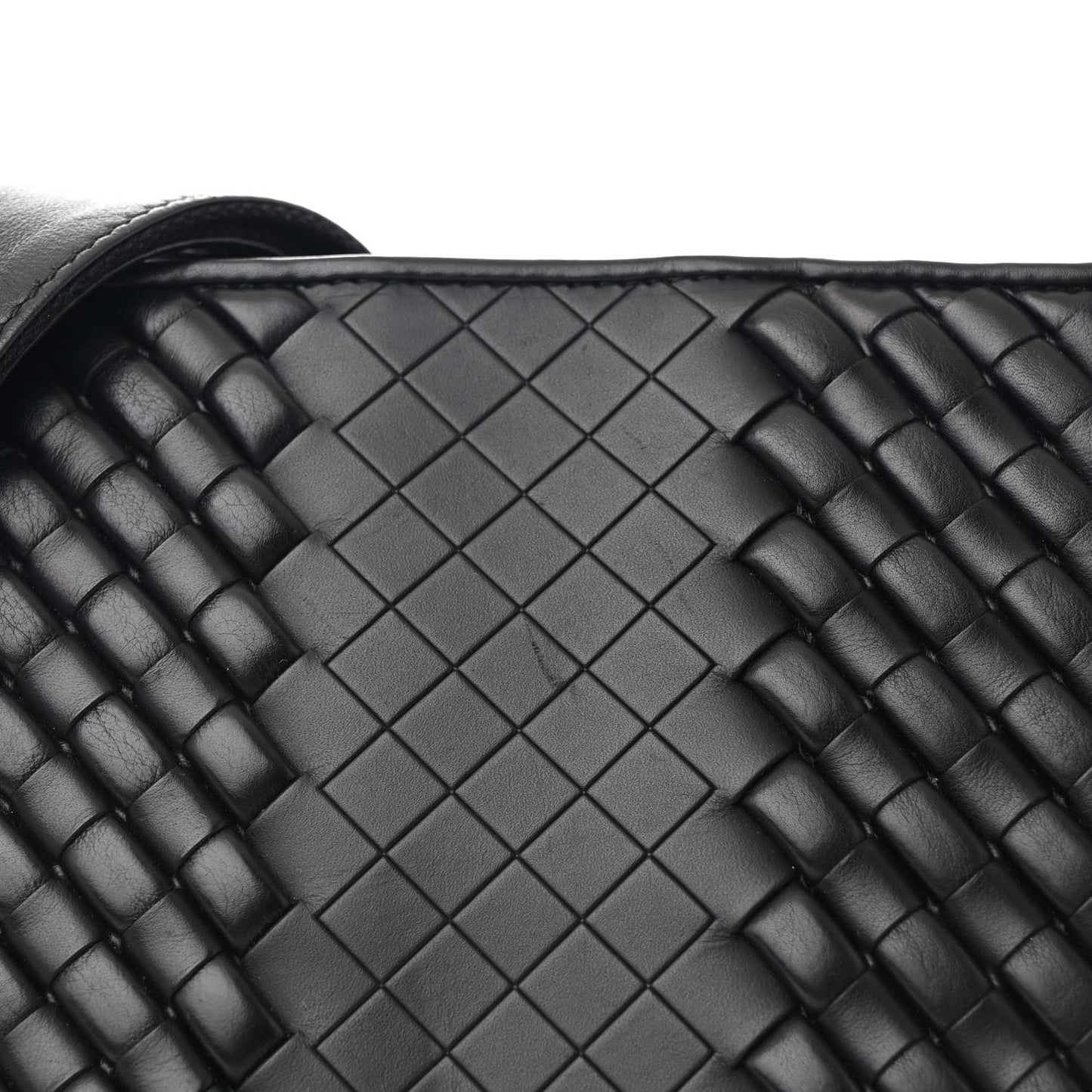 Nappa Intrecciato VN Crossbody Messenger Bag Black
