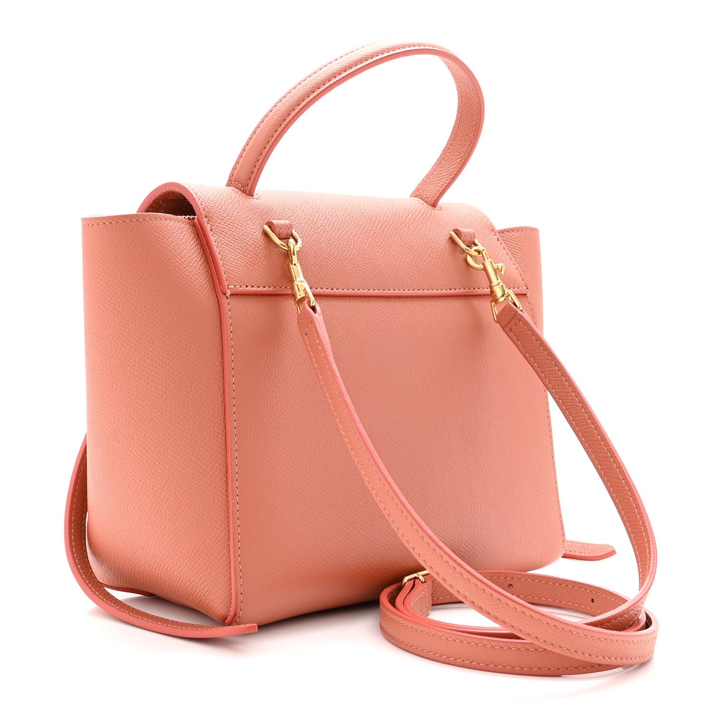 Grained Calfskin Nano Belt Bag Lychee