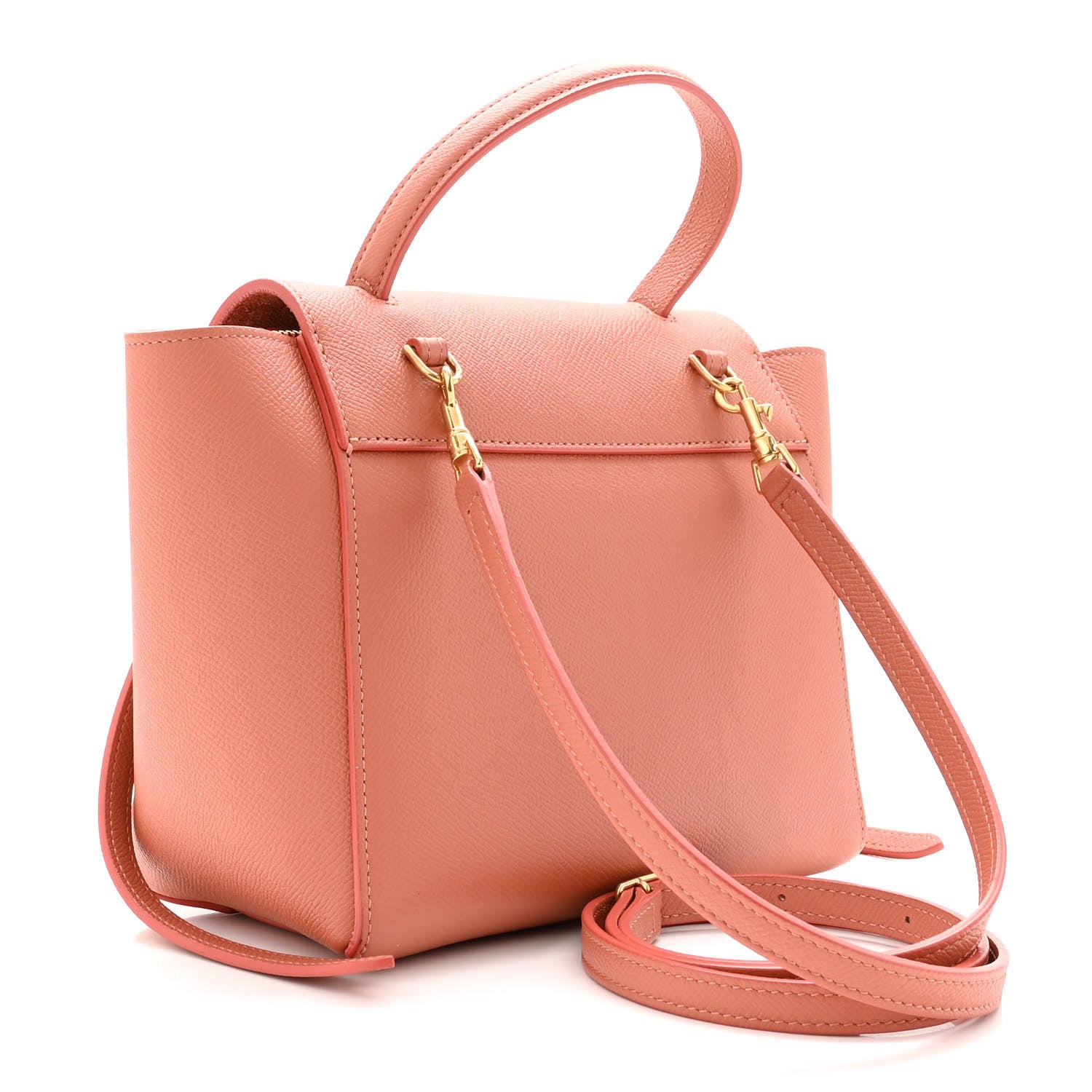 Celine Grained Calfskin Nano Belt Bag Lychee 2 of 10