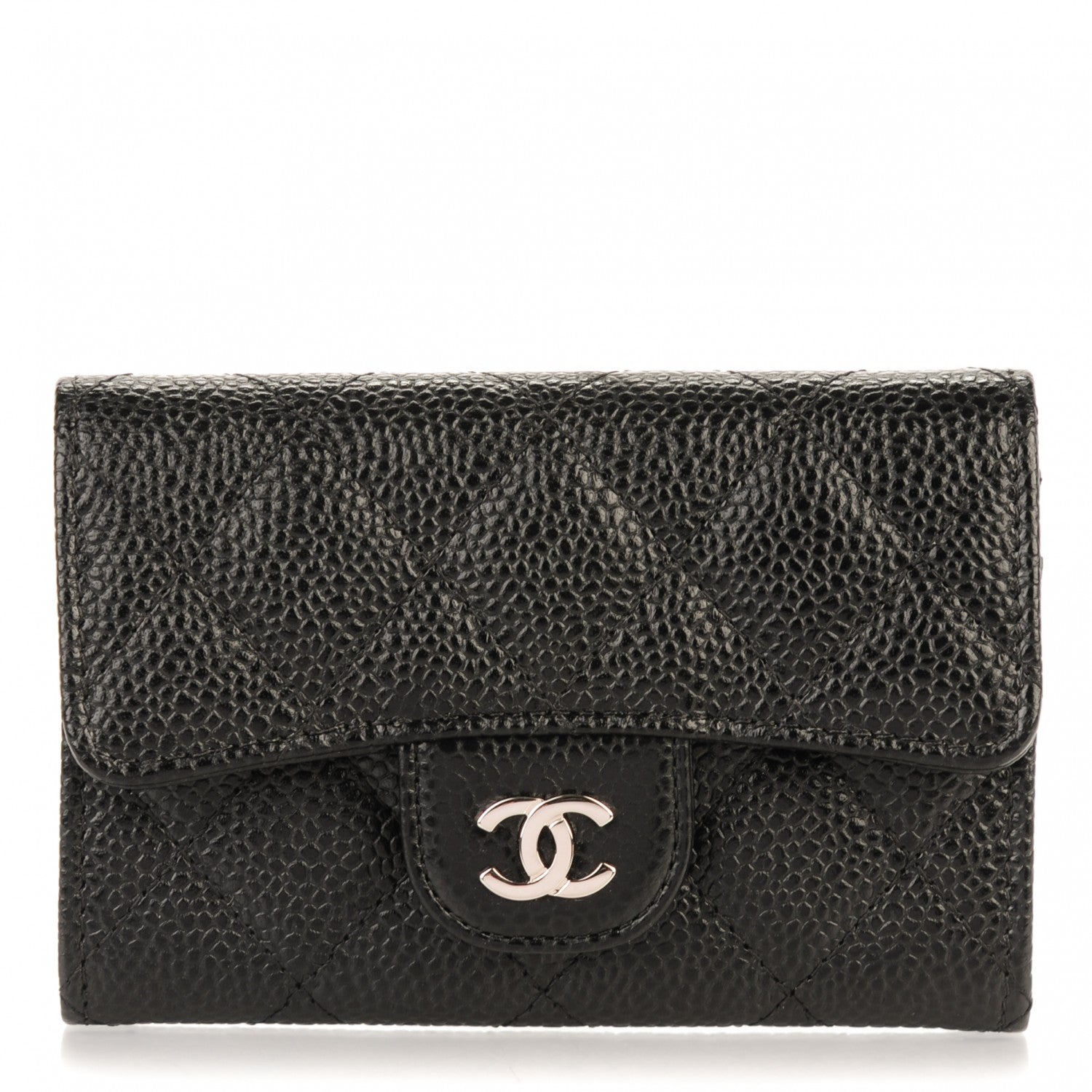 Chanel Caviar Quilted Flap Card Holder Black 1 of 8