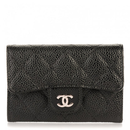 Chanel Caviar Quilted Flap Card Holder Black 1 of 8