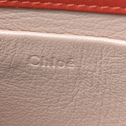 Chloe Calfskin Lambskin Small Quilted Studded Nile Bracelet Minaudiere Bag Sepia Red 6 of 12