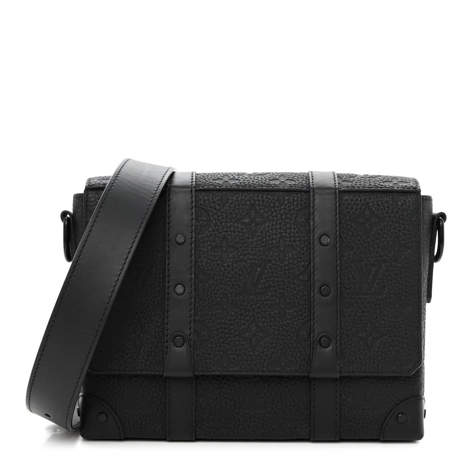 Louis Vuitton Taurillon Monogram Trunk Messenger Black 1 of 10