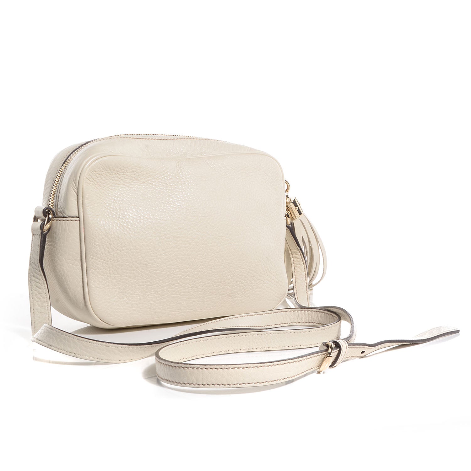 Gucci Pebbled Calfskin Small Soho Disco Bag Off White 3 of 8