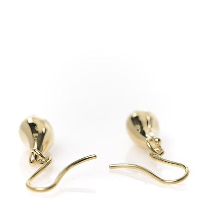 Tiffany 18K Yellow Gold Elsa Peretti Tear Drop Earrings 3 of 4