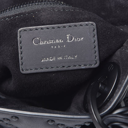 Christian Dior Ultra Matte Calfskin Cannage Studded Mini Supple Lady Dior Black 6 of 9