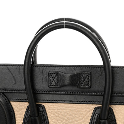 Celine Drummed Calfskin Nano Tri-Color Luggage Antarctic 13 of 15