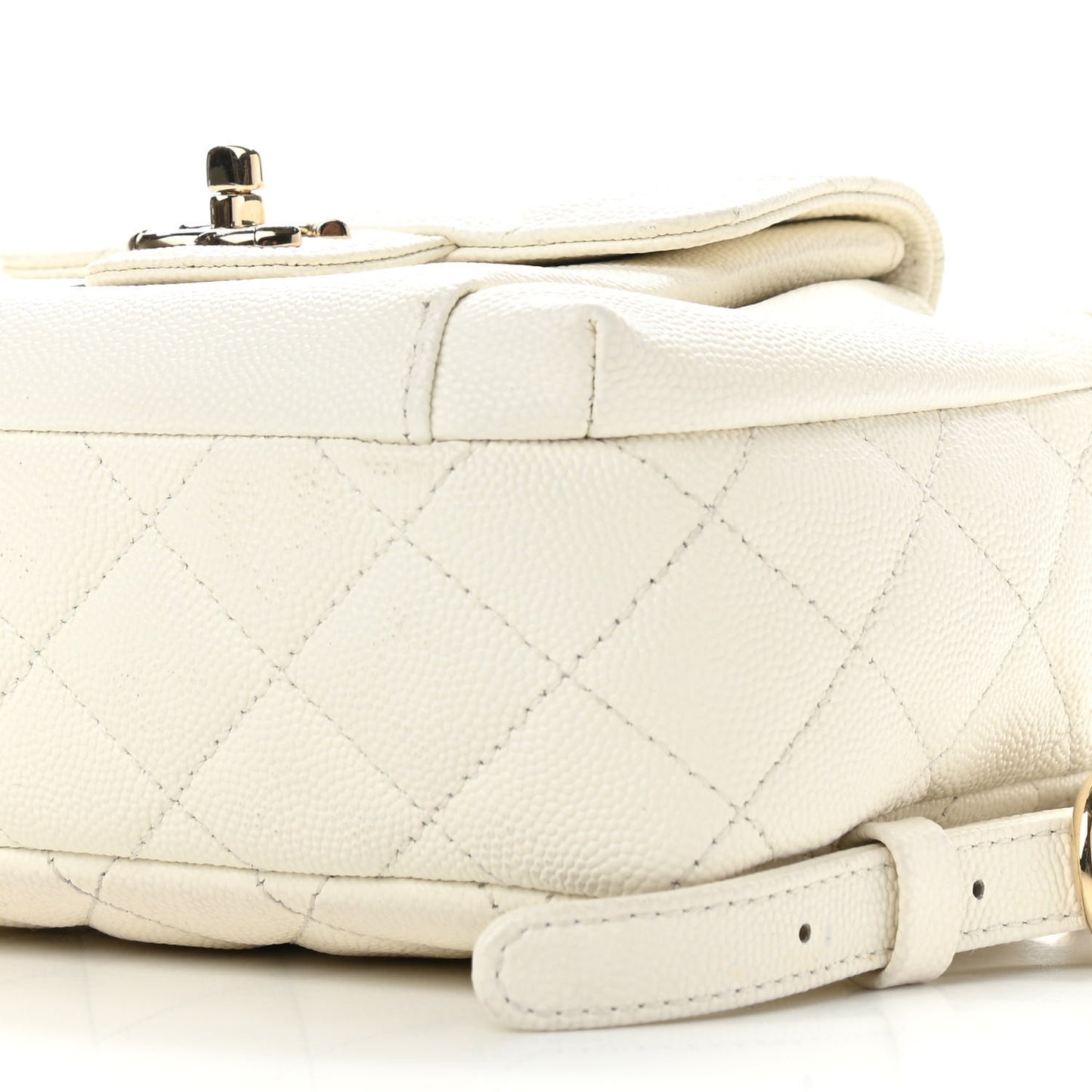 Caviar Quilted Small CC Day Backpack White