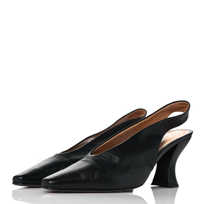 Bottega Veneta Nappa Almond Slingback Pumps 40 Black 3 of 8