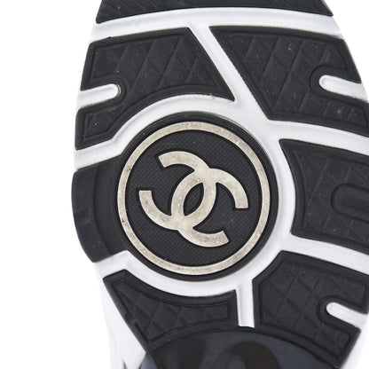 Chanel Calfskin Fabric Sneakers 40 White Silver Fluo Pink 6 of 10