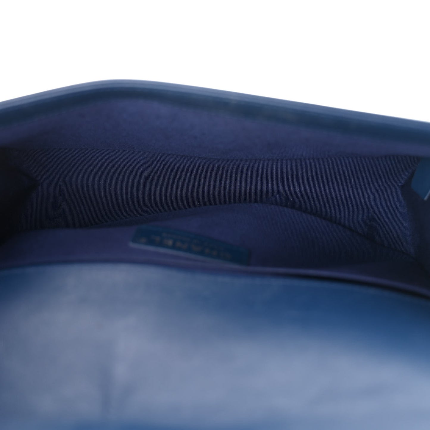 Lambskin Quilted Medium Boy Flap Blue