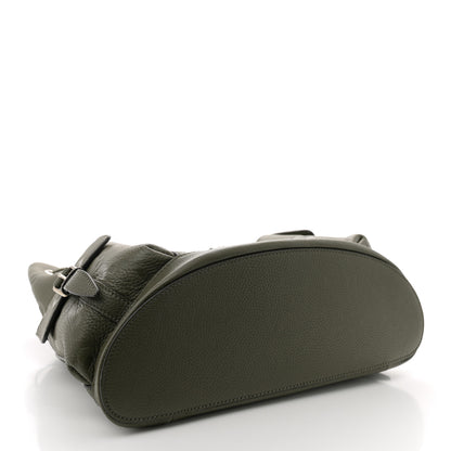 Gucci Piuma Calfskin Jumbo GG Embossed Double Buckle Backpack Dark Vintage Olive 4 of 10