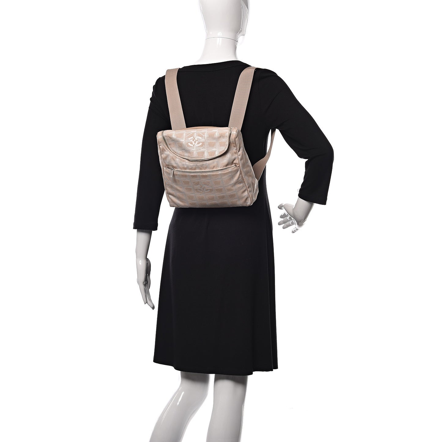 Nylon Travel Backpack Beige